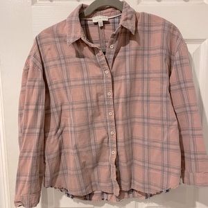 lucky brand pink shirt- cropped